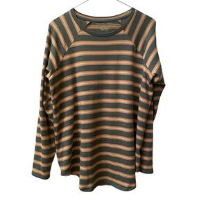 American Eagle green striped long sleeve shirt size M